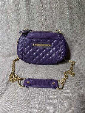 Juicy Couture Quilted Leather Crossbody Bag in Aubergine (Purple)